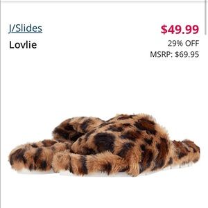 J Slides Lovlie Leopard slipper slides